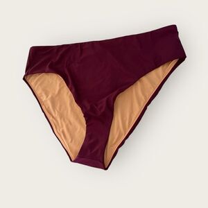 J. Crew Burgundy red bikini bottom size 2X, NWT